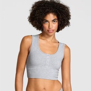 PINK Victoria's Secret Light Gray Crop Top
